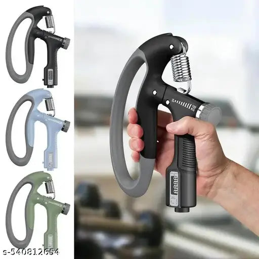 BOLDFIRE D Shape 10KG To 100KG Weight Adjustable Professional Counter Hand Gripper| Multicolor, D-SHAPE