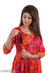 Feeding Kurti Women's Rayon Floral Printed Anarkali Maternity Feeding Kurti