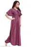 WOMEN SATIN PLANE KAFTAN NIGHTY NIGHT GOWN nightdress