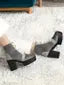 Womens & Girls Grey Stylish Velvet Ankle Boots | Amazing Style Modern Design Heels and Party Wear & Casual Wear