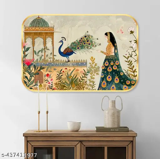 SAF Premium Golden Frame Modern Art Wall Painting For Home | Office| Living Room|Best decorative item for home décor