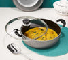 Non Stick Kadhai Glass lid stick pot and pan set, nonstick cookware set Kadhai Cookware Set