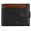 LOREM Black-Brown Dual Color Bi-Fold Faux Leather 5 ATM Card Slots Wallet For Men WL45