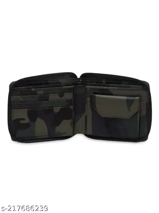 DRYZTOR PU Leather Bifold Wallet for Men with RFID-blocking|Card Slots and Zippered Coin Pocket|Minimalist Slim Wallet for Men|Travel Wallet for Men |Two cash compartments ID window Slim and lightweight design