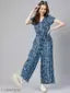 WOMEN SELF DESIGN RAYON PRINTED JUMPSUITS