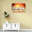 Indianara Vastu Running Seven Horse Wall Painting with Frame - Laminated Golden Framed Large Painting