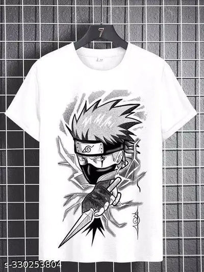 Kakashi Anime Lover Round Neck T Shirt for Kids Boys and Girls