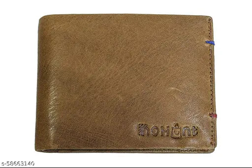 VISITORS Men Wallet Purse Pu Leather Wallet with Coin Pocket Short Credit Card Holder Wallets Men Leather Synthetic Bifold Tan Colour