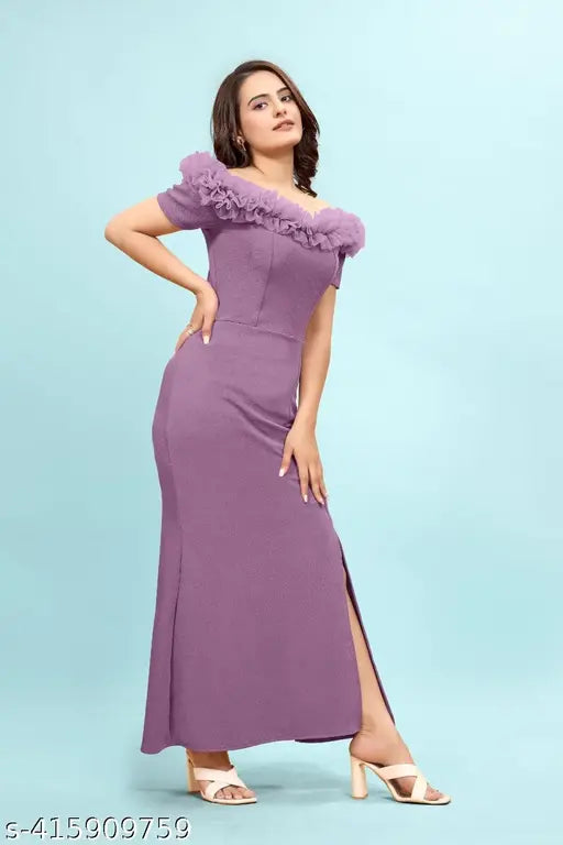new Stylish Bodycon lavender dress for women's || black Midi Knee-length dress || party & brithday special dress || #new #new part wear dress