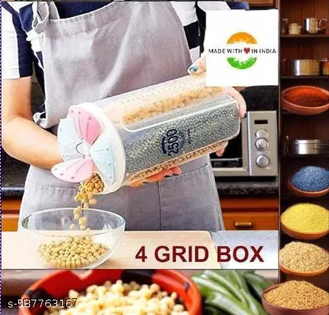 Premium Masala Dabba Set Of 1|Airtight Compact & Transparent Spice Organizer|Modular Plastic Spic|Food Grade Storage for Haldi, Jeera & Dhaniya|Stackable Spice Jars with Labels|BPA-Free & Leak-Proof Kitchen Solution|Set of 1|