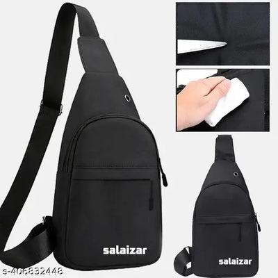 Waterproof Sling Bag Ultra Light Crossbody Pack with Adjustable Shoulder Strap Anti-theft Shoulder Daypack for Outdoor Sports Hiking (BALCK)