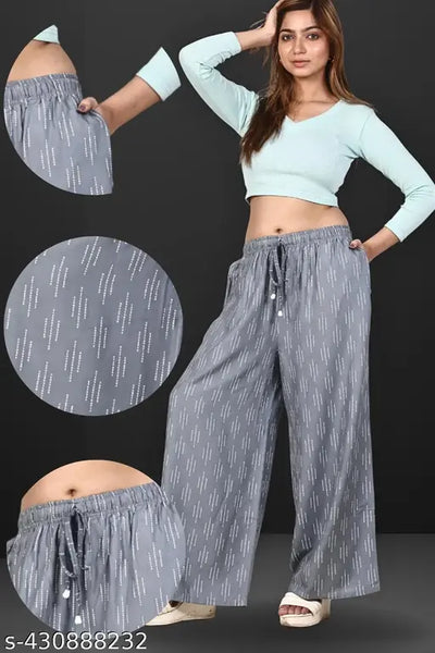 Western Womens Palazzo And Pants For Girls With pocket Palazzo