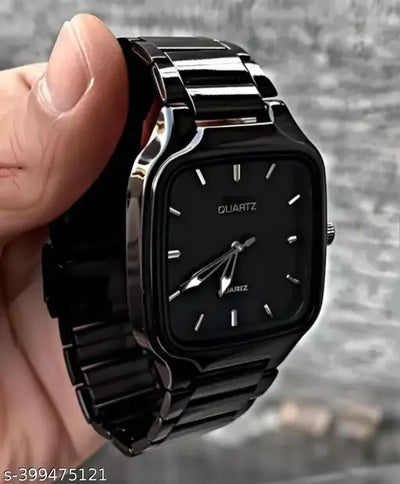 Stylish black analog watch for men and boys