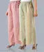 VC South Cotton Striped Western Fit Palazzo / Trouser / Pajama for Women / Girls / Ladies Combo Pack of 2 (Size M to 4XL)- Multi Green & Red