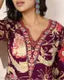 Purpal V-Nack Embroidered kurta