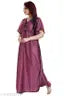 WOMEN SATIN PLANE KAFTAN NIGHTY NIGHT GOWN nightdress