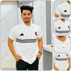 Nexus Hosiery Classic White Polo T-Shirt for Men | Trendy Striped Design | Casual & Sports Wear | Premium Cotton