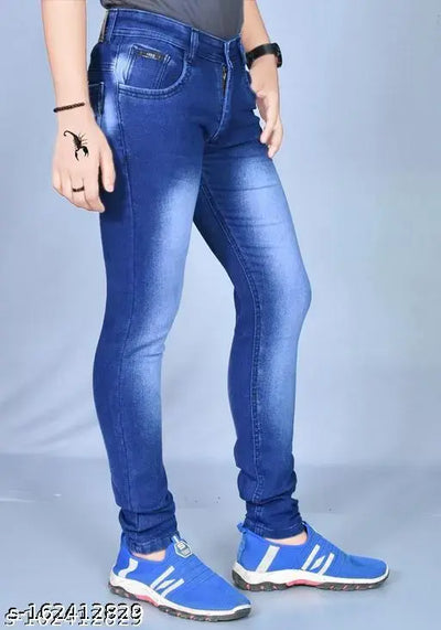 Men Cotton Blend Jeans