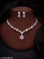 silver Plated Necklace Set With American Diamond