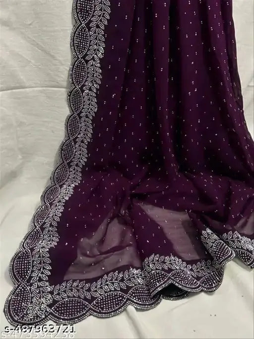 Diamond work Traditional Fancy Saree