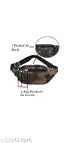 unisex Waist Bag Fanny Pack Bum Bag Travel Passport Holder Chest Bag Phone Money Holder Waist Bag(Military)