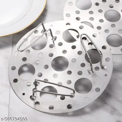 RPH Steel Egg Steamer Rack Multipurpose Heatproof Stackable 7 Holes Stand for Pot Accessories and Pressure Cooker Pans steam boiling, egg Steamer Stand - Pack of 1