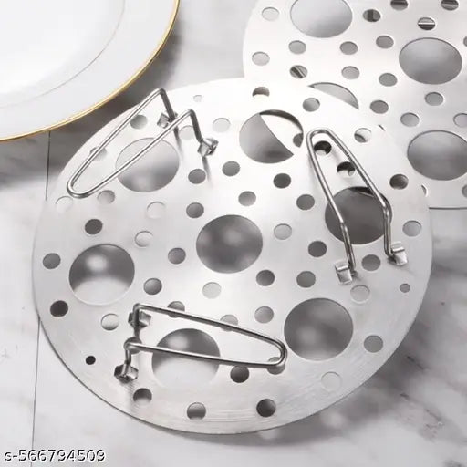 RPH Steel Egg Steamer Rack Multipurpose Heatproof Stackable 7 Holes Stand for Pot Accessories and Pressure Cooker Pans steam boiling, egg Steamer Stand - Pack of 1
