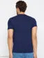First Krush Mens Cotton Blend Navy Casual Wear Regular Fit Printed Tshirt