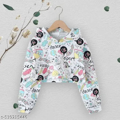 Girl's Crop Top Crop Hoodie Crop Top Hoodie Western Top Printed Crop Top Printed Crop Hoodies