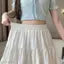 High Waist pleated skirt solid white skirt for Women & girls mini summer street casual skirt white color skirt