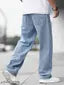 Veltick Loose Fit Mid Rise Light Blue Men Denim Jeans