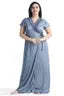 Come 4 Try Satin Nighty Full Length 2 Pieces Nighty (2 pcs Set of Nighty Pyjama Top Nighty, wrap Gown ) | Night Wear| Sleep Wear for Women (Free-Size 28 to 36 Regular)