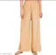 Women Beige Solid Straight Palazzo