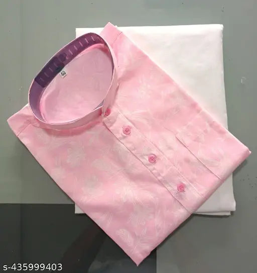 Men Straight Cotton Blend Kurta Pyjama