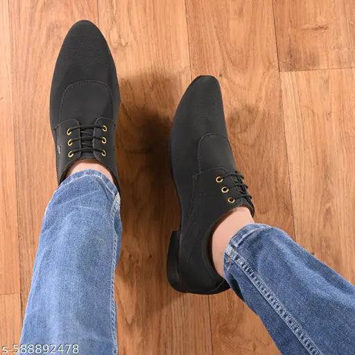 Black formal shoes Leather Shoes For Men (Brown) | Leather Shoe For Men | Formal Shoe | Solid Leather Shoe | Office Wear Shoe