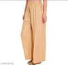 Women Beige Solid Straight Palazzo