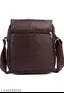 Premium Brown Faux Leather Vertical Sling Messenger Bag for Men | Stylish Office, College & Travel Crossbody Shoulder Bag