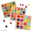 Wooden Alphabet Puzzles Numbers Count Board Blocks 3 Sets Game, Colorful ABC Lower Letters/Numbers/Shapes for Kids Toddlers Preschool Early Learning Educational Toys (Set of 3)
