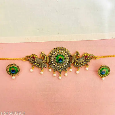 Shiv Shakti Supreme Choker Necklace Set For Women And Girl