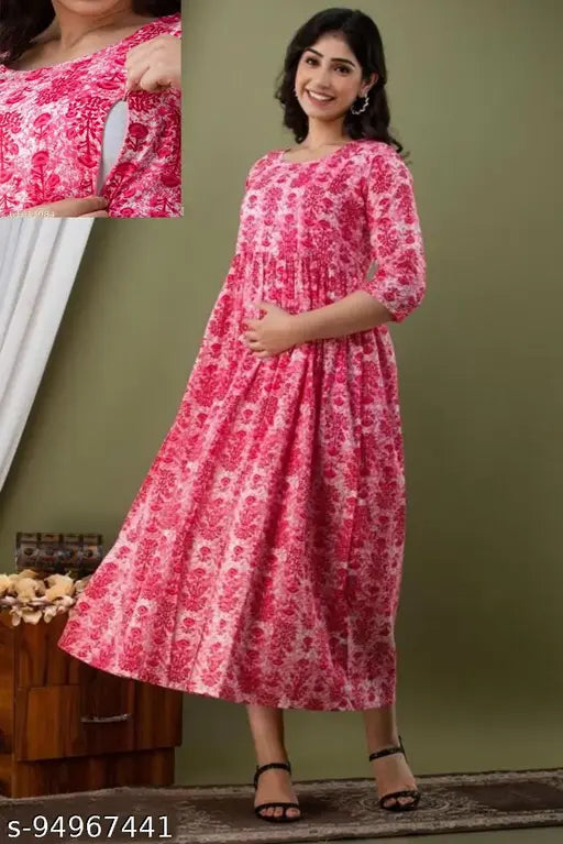 click Jaipur Stylish feeding maternity dress for women