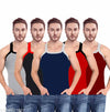 CHHOTE NAWAB Men's (Pack of 5) Red Innerwear Vests