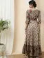 Mannat Fashion Printed Rayon Anarkali Gown