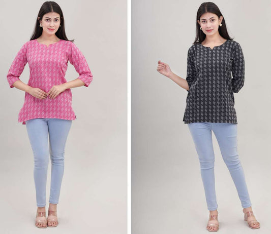 Stylish Pink Self-Design Women's Kurta