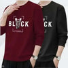 Maroon & Black Printed Men's T-Shirt