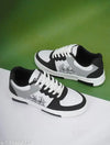 Bacan Black & White Trendy Sneakers For Men