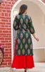Designer Casual Green Rayon Kurta Sharara Set