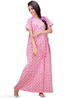 CLYMAA Womens Cotton Half Sleeves Robe/HouseCoat/Night/Maternity Gown with Pocket (CHC22245021DP) Maternity Dresses