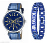 Boys and Men's Exclusive Men Blue Boys watch and Men watches Hand watch men Sports gents stylish Leather Belt King Braelect gift Analog Watch - For Boys