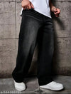 MENS WHISKER BLACK JEANS// BAGGY MENS JEANS