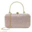Party Clutch for Women Trendy Golden Color Box Clutch with Chain Dulhan purse Bridal Clutch(Dark Sultan)